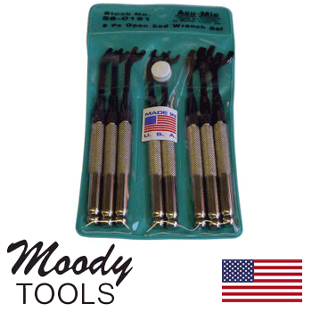 Moody #58-0151 8 pc Fractional Open End Wrench Set (58-0151)