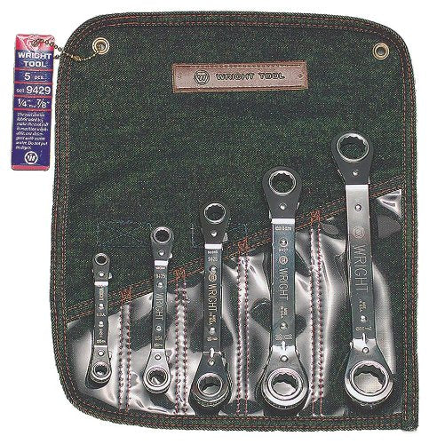 5 Pc. Ratcheting Box Wrench Set 1/4"-7/8" (9429WR)