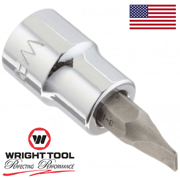 Wright Tool 3260 3/8" Drive Standard Screwdriver Bit and Socket, 1/4" (3260WR)