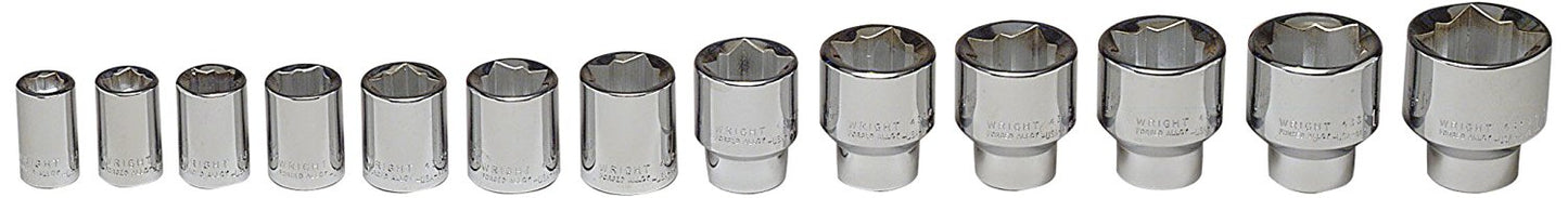 1/2" Drive 13 Piece 8 Point Socket Set 7/16" - 1-1/4" (450WR)