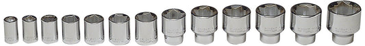 1/2" Drive 13 Piece 8 Point Socket Set 7/16" - 1-1/4" (450WR)