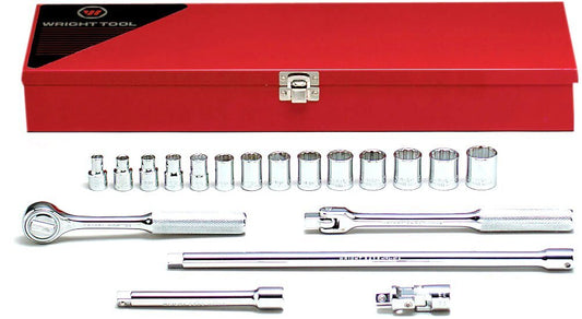 3/8" Drive 19 Piece 12 Point Standard Metric Socket Set (364WR)