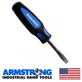 1/4" Armstrong Slotted Screwdriver (66-440) made by Western Forge, marked WF