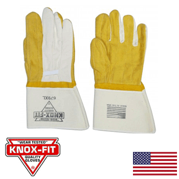 Knoxville Double Palm Gauntlet Ironworkers Gloves (L) (679-L)