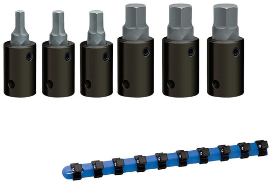 1/2" Drive 6 Piece Metric Impact Hex Bit Socket Set (455WR)