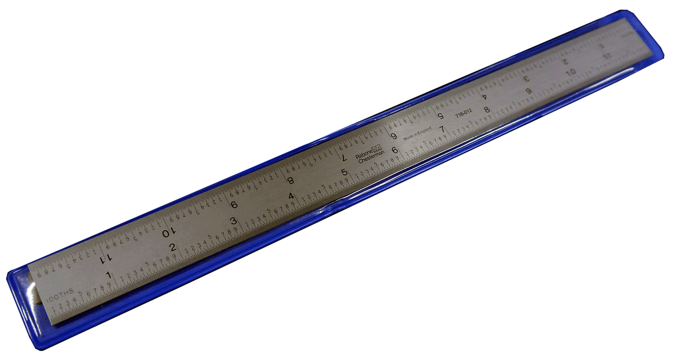 Rabone Chesterman 12" x 1" Ridgid Precision Rule (716-012)
