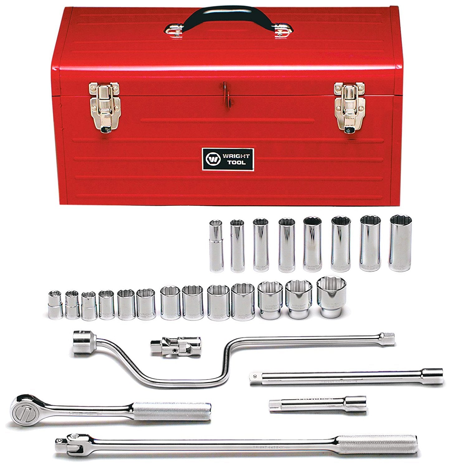 Wright Tool 427 12 Point Standard and Deep Socket Set, 27-Piece – Harry ...