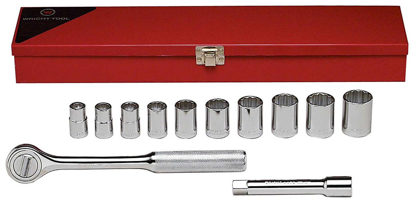 Wright Tool #418 12-Piece 12-Point Standard Socket Set (418WR)