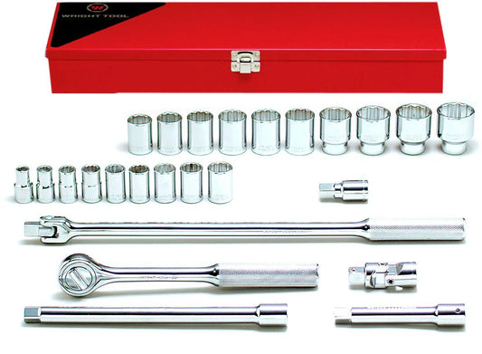 Wright Tool #424 25-Piece 12-Point Standard Socket Set (424WR)