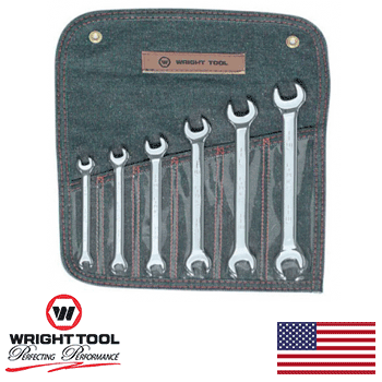 6 Piece Metric Full Polish Open End Wrench Set (740WR)