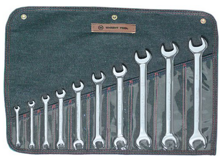 10 Piece Full Polish Metric Open End Wrench Set  (741WR)