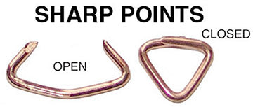(1000) Copper Hog Rings 20MM Sharp Point (773-KS)