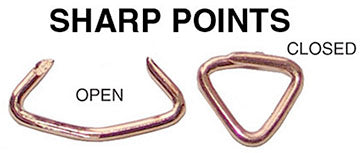 (1000) Copper Hog Rings 20mm -  Sharp Point (773-KS)