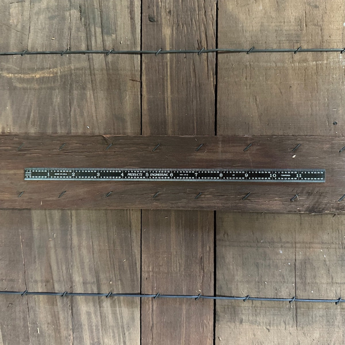 PEC 12" 4R Flexible Black EZ-Read Tempered Rule (32nds/64ths & 8ths/16ths) w/ Blemish (780009)