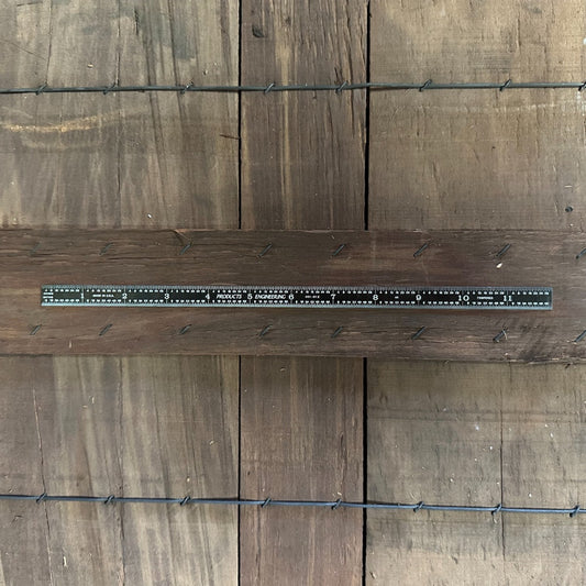 PEC 12" 4R Flexible Black EZ-Read Tempered Rule (32nds/64ths & 8ths/16ths) w/ Blemish (780009)