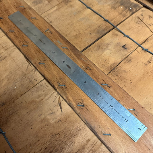 12" Products Engineering Rigid 4R Stainless Ruler 8ths/16ths 32nds/64ths (780025)