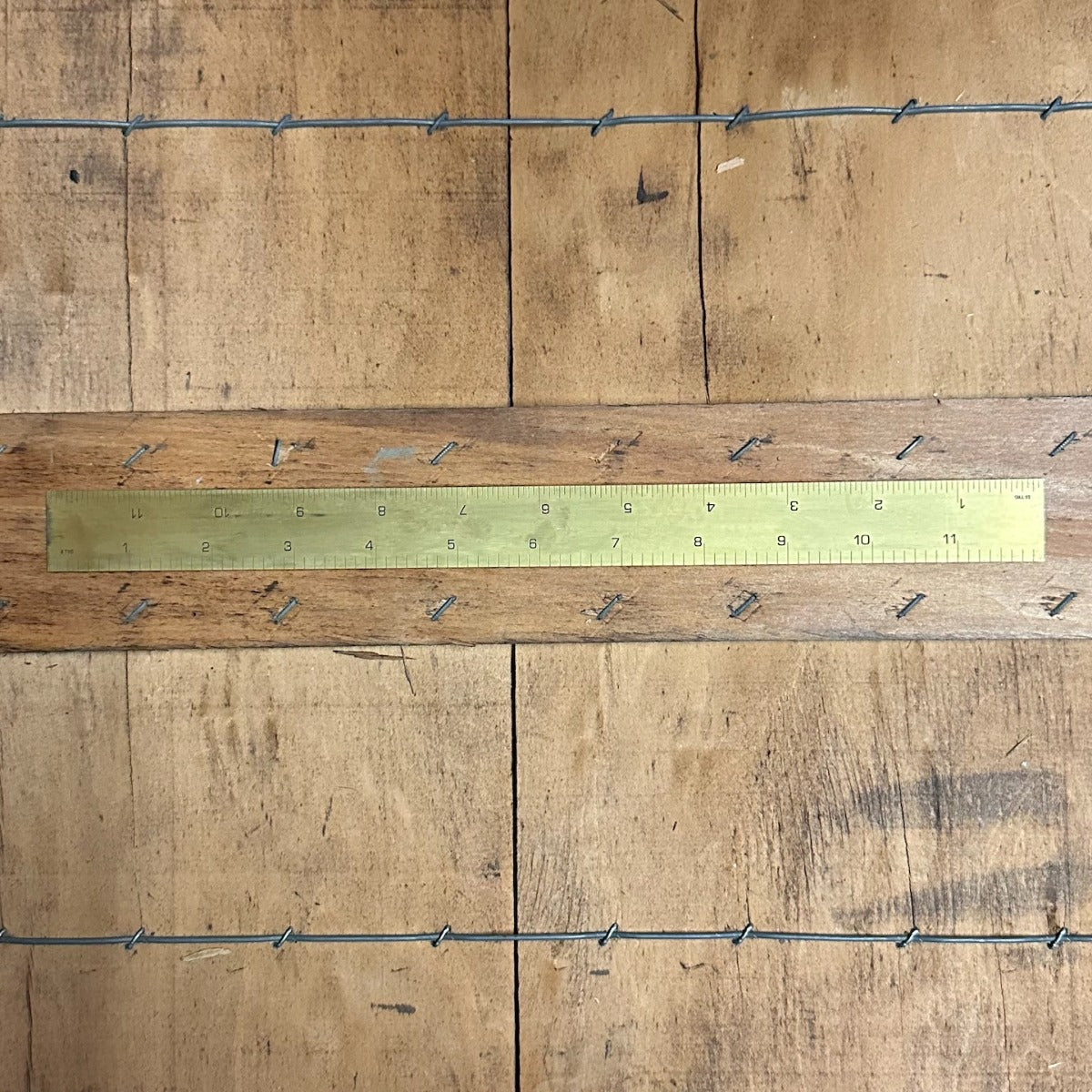 Fowler 12" 4R Rigid Gold Tempered Rule (32nds/64ths & 8ths/16ths) w/ Blemish (52-339-012)