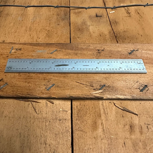 PEC 6" 4R Grooved Tempered Rule (32nds/64ths & 8ths/16ths) w/ Blemish (780088)