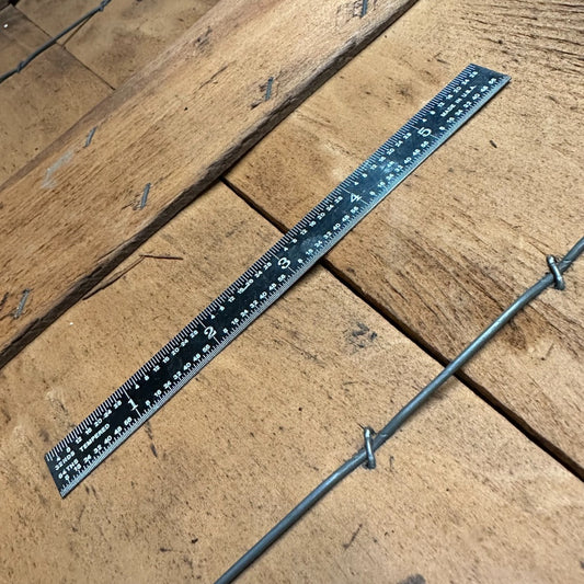 PEC 6" 4R Flexible Black EZ-Read Tempered Rule (32nds/64ths & 8ths/16ths) w/ Blemish (780105)