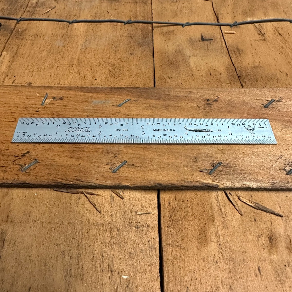 PEC 6" 4R Rigid Tempered Rule (32nds/64ths & 8ths/16ths) w/ Blemish (780128)