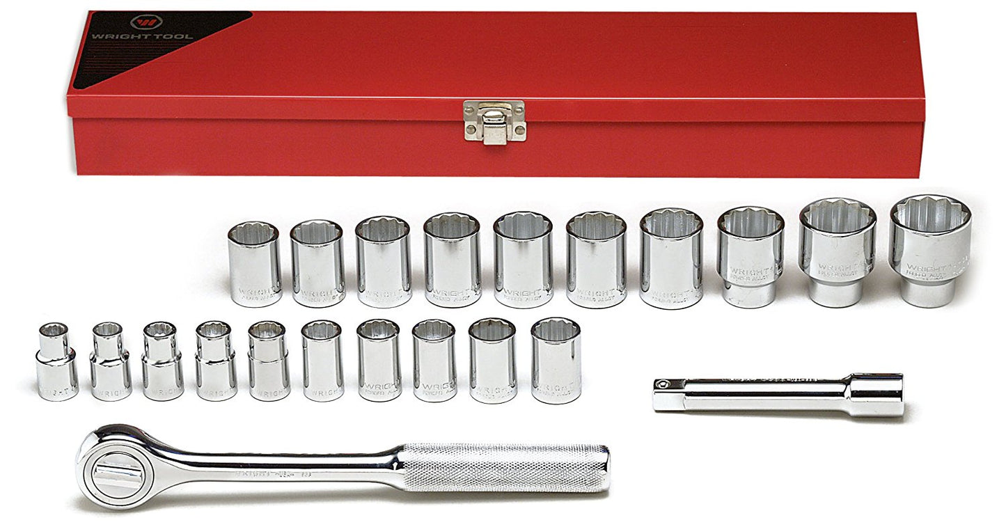 1/2" Drive 22 Piece 12 Point Standard Metric Socket Set (472WR)