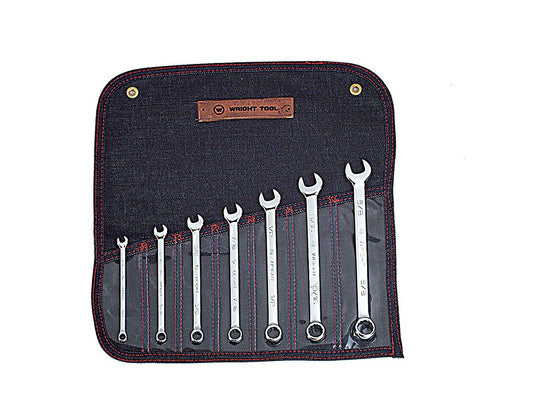 7 Pc Full polish WrightGrip Combination Wrench Set 1/4-5/8 12 Pt (905WR)