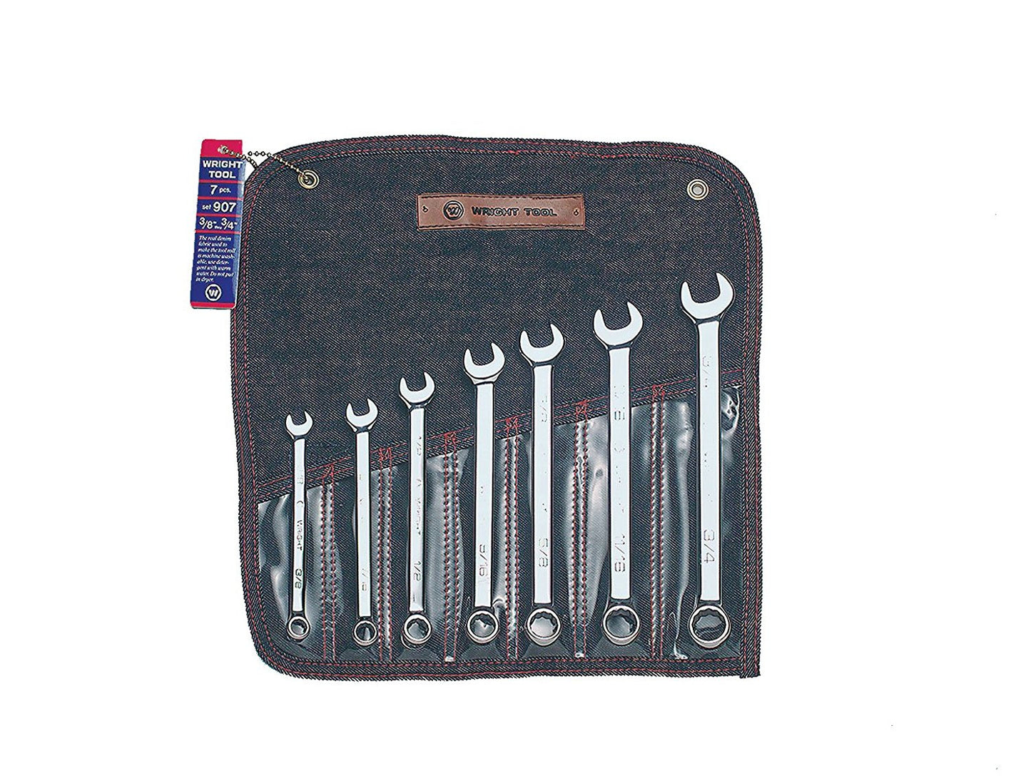 7 Piece Full Polish Combination Wrench Set 3/8" - 3/4" 12 Point (907WR)