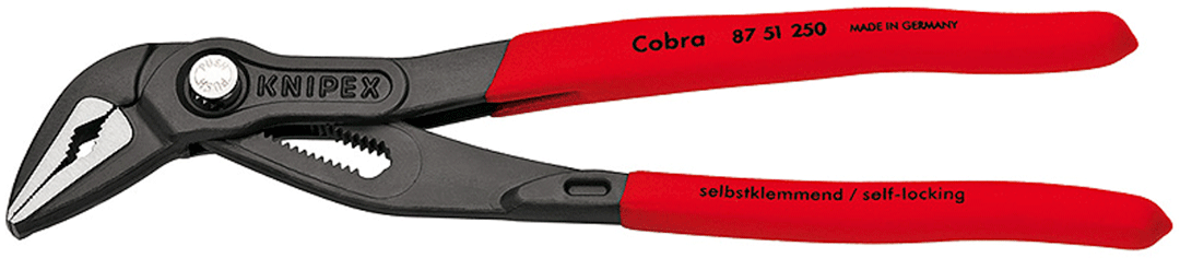 10" KNIPEX Cobra ES Water Pump Pliers Extra-Slim (8751250)