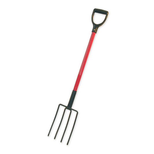 Bully Spading Fork - 4 Tines w/ Fiberglass D-grip Handle (92370)