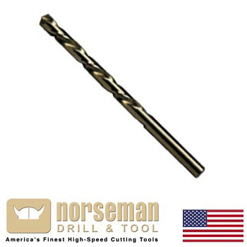 3/16" Norseman Left Hand Spiral Drill Bit (92450)