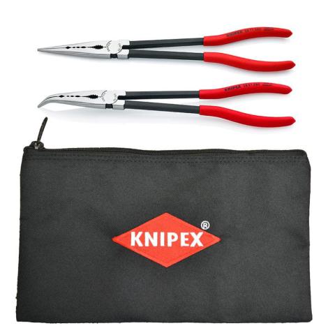 Knipex 2-pc XL Long Needle Nose Pliers Set w/ Keeper Pouch (9K0080128US)