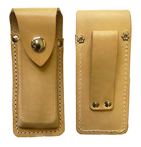 (US made) Deluxe Folding Knife Sheath with Belt Loop fits French Folding Knives (398)