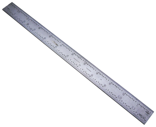 PEC 12" Rigid Rule Tempered (32nds/64ths, 8ths/16ths) (PEC-12-3264-816-T)