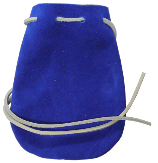 Royal Blue Suede Drawstring Dice/Marble Pouch (SLMPD-B)
