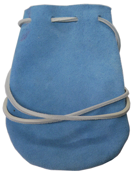 Light Blue Suede Drawstring Dice/Marble Pouch (SLMPD-LB)