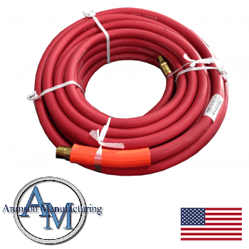 3/8 x 25' Red Rubber Air Hose (01-1023VG)