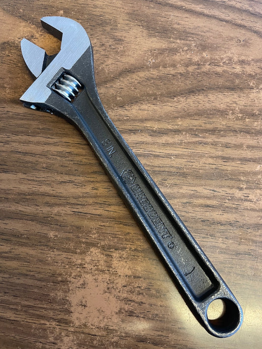 8" Crescent Black Oxide Adjustable Wrench (Slight Corrosion Spots) (AT18)
