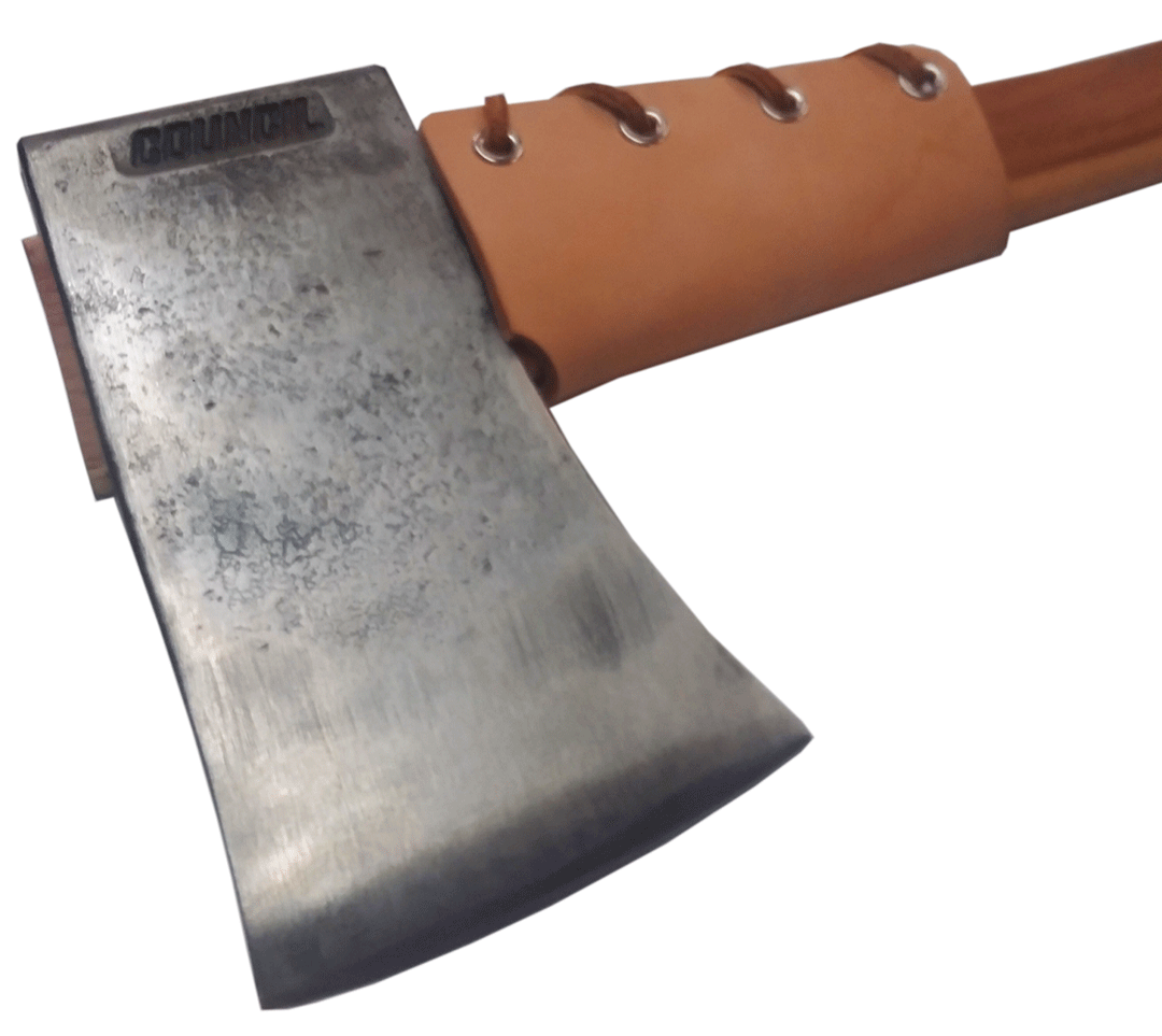 US Made Top Grain Leather Axe Collar w/ Eyelets & Laces (AC1)