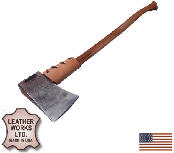 US Made Top Grain Leather Axe Collar w/ Eyelets & Laces (AC1)