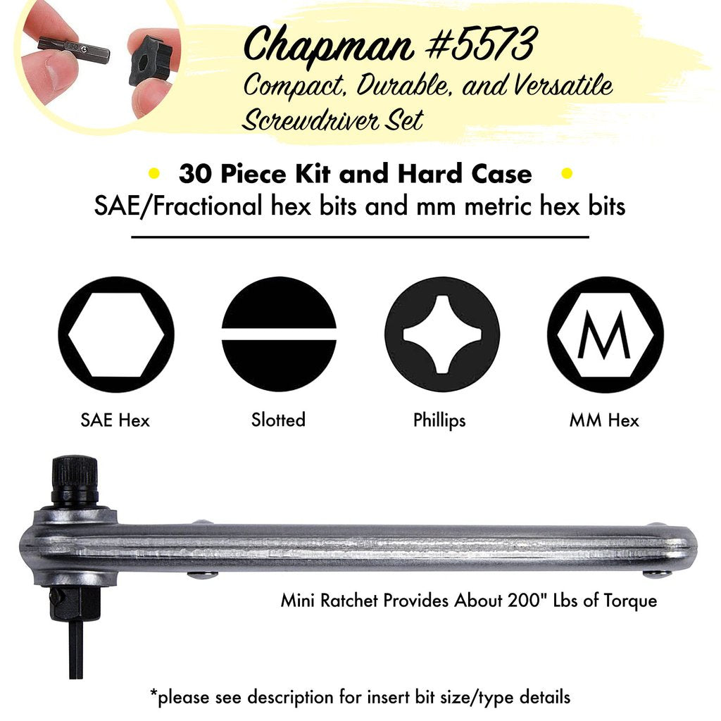 Chapman 30 Piece Screwdriver Set - No. 5573