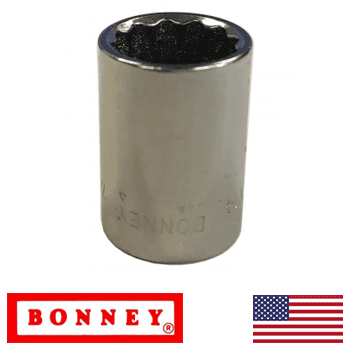 11/16" - 12 Point Bonney Socket 3/8 Drive (T22)