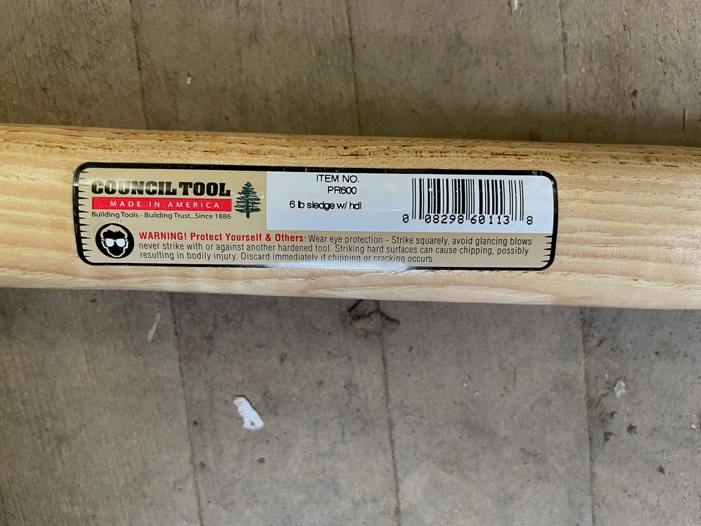 Council Tool 6 LB Wooden Handled Sledge Hammer (PR600)