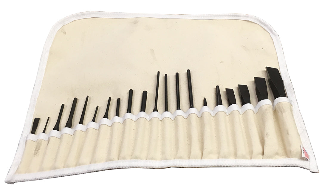 20 Pocket US Made Canvas Punch and Chisel Tool Roll (TR20)