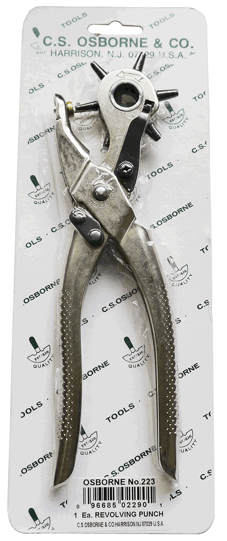 C.S. Osborne Revolving Nickel Plated Leather Punch (223-O)