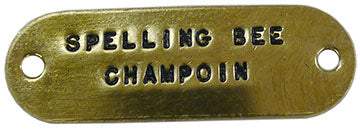 18 Gauge Solid Brass Custom Stamped Nameplate (21B-CSTM)