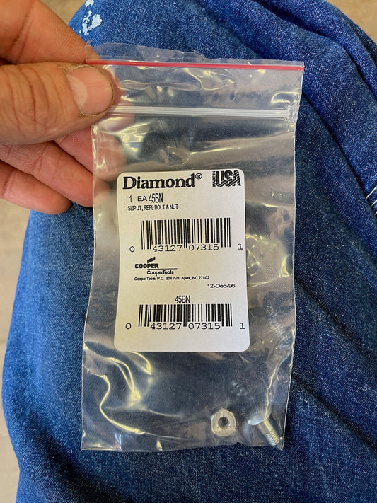 Diamond Tool Slip Joint Replacement Bolt and Nut