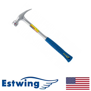 Estwing E3-24S 24oz Steel Rip Smooth Face Hammer with Nylon Grip (E3-24S)
