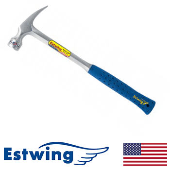 Estwing E3-22SM 16in Milled Face Framing Hammer with Nylon-Vinyl Grip (E3-22SM)