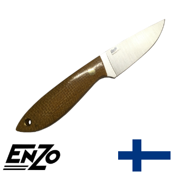 EnZo Bobtail 80 Fixed Blade Yellow Micarta (BRI9951)