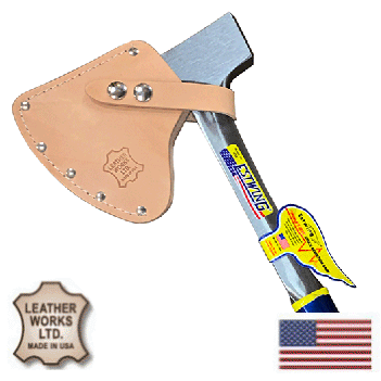 No. 5 US Made Top Grain Leather Axe Sheath (Fits 26" Estwing Camper's Axe E45A) (NO.5S)